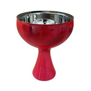 Alessi Miriam Mirri pink lucite big love ice cream bowl stainless steel